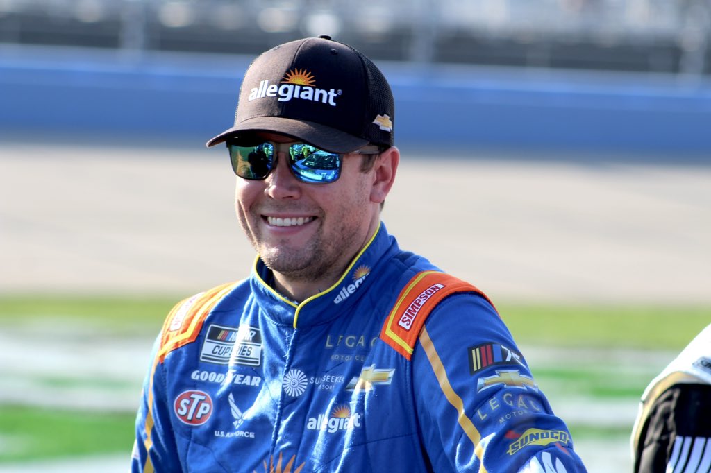 Erik Jones smiling at Nashville Superspeedway