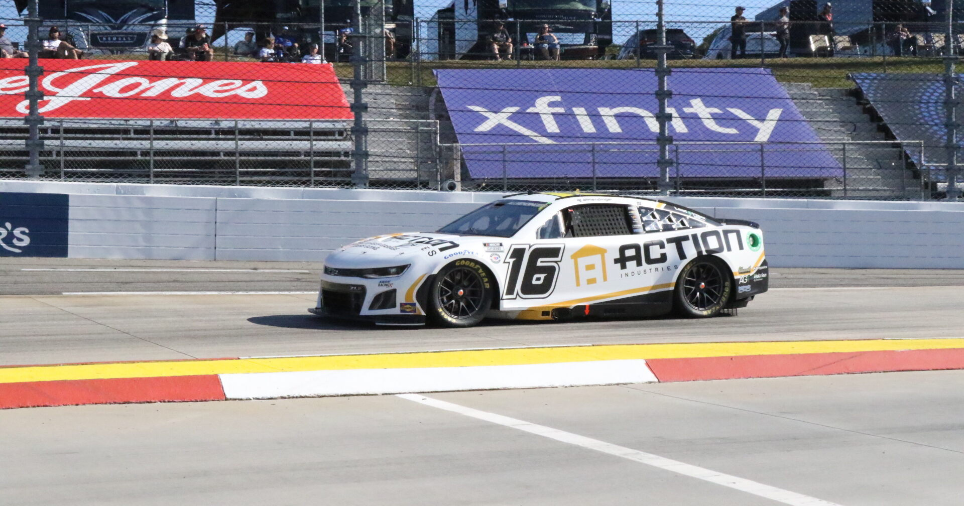 A.J. Allmendinger drives during the Martinsville Fall weekend 
