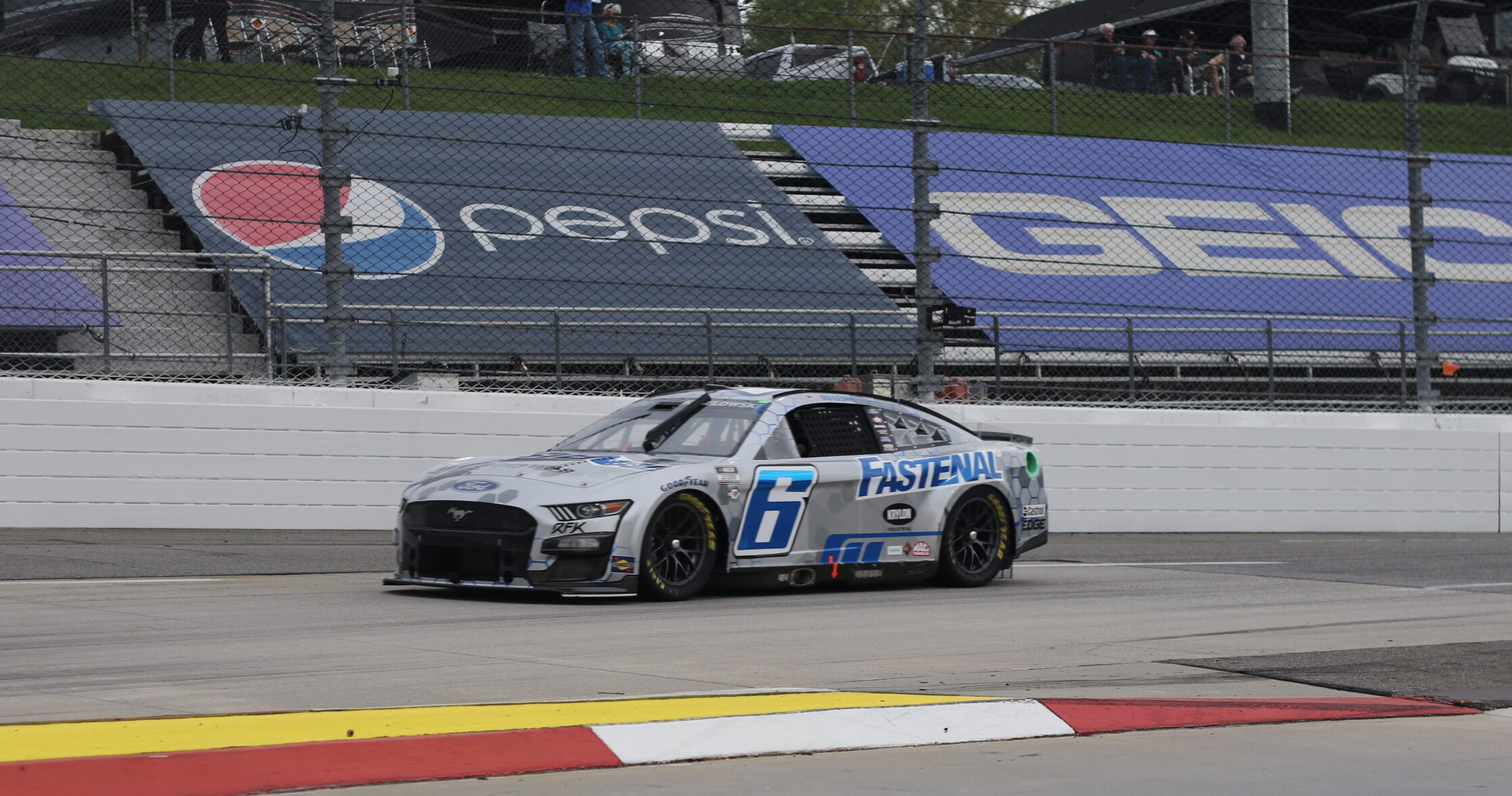 Brad Keselowski driver his 6 Fastenal Ford during the Martinsville Spring weekend