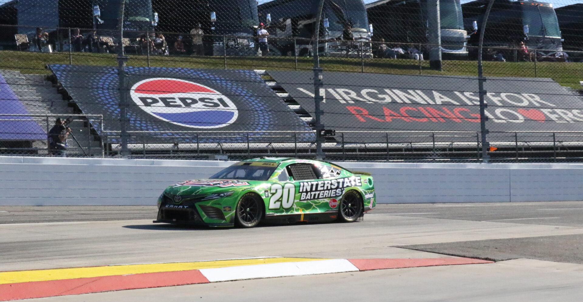 Christopher Bell driving during the 2023 Fall Martinsville weekend