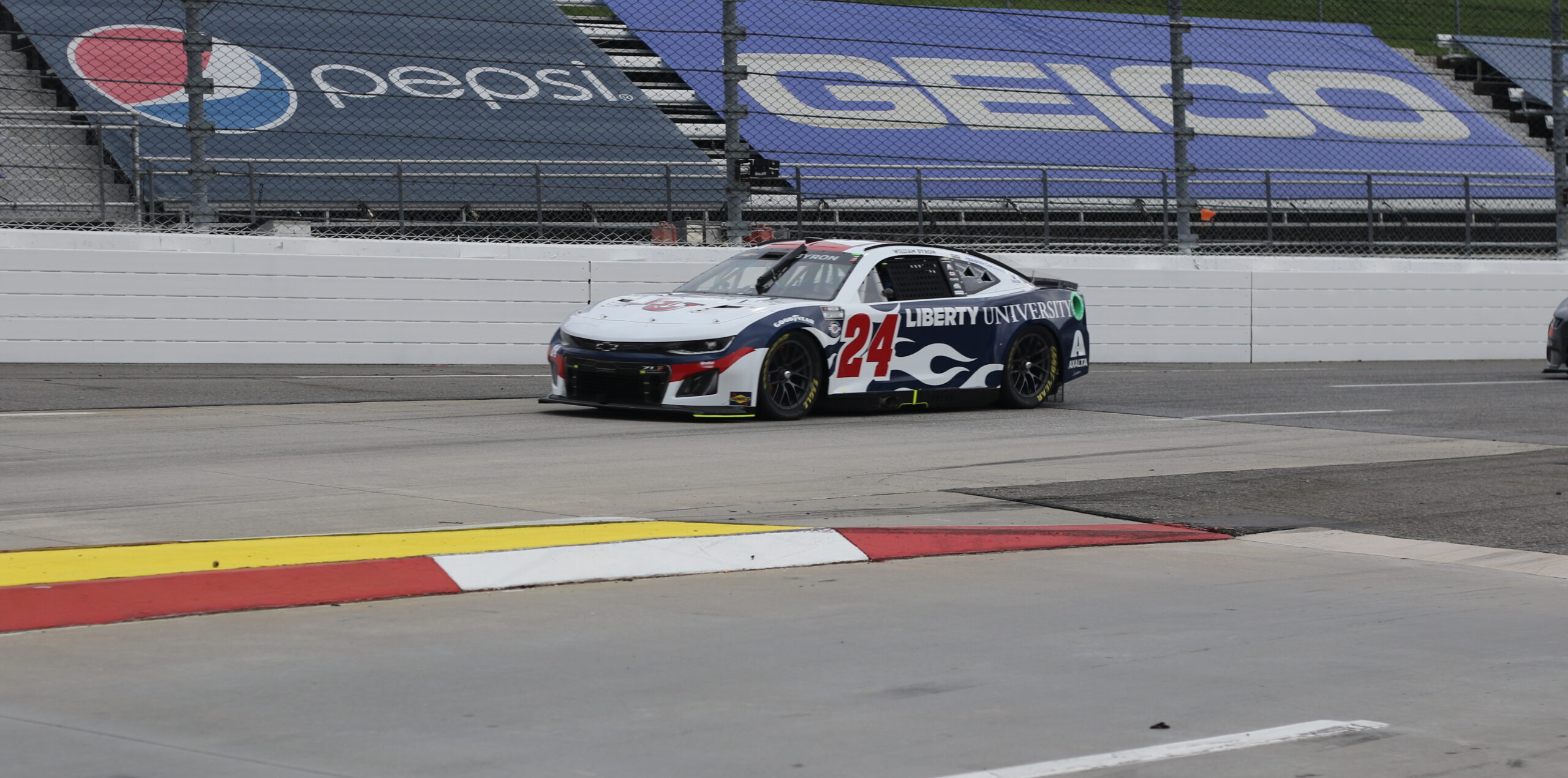 William Byron driving during the 2023 Martinsville Spring Cup weekend