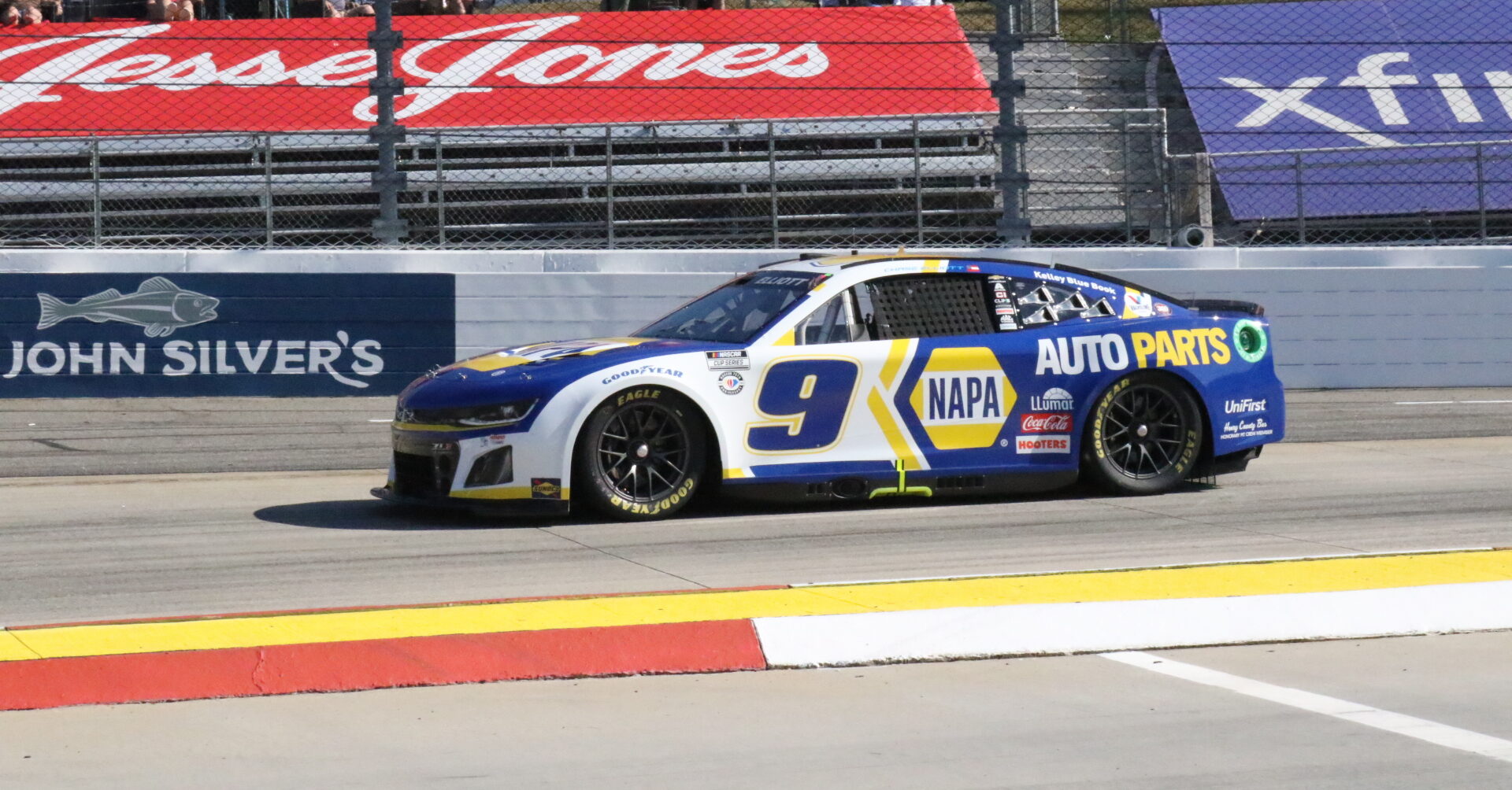 Chase Elliott driving during the 2023 Fall Martinsville weekend