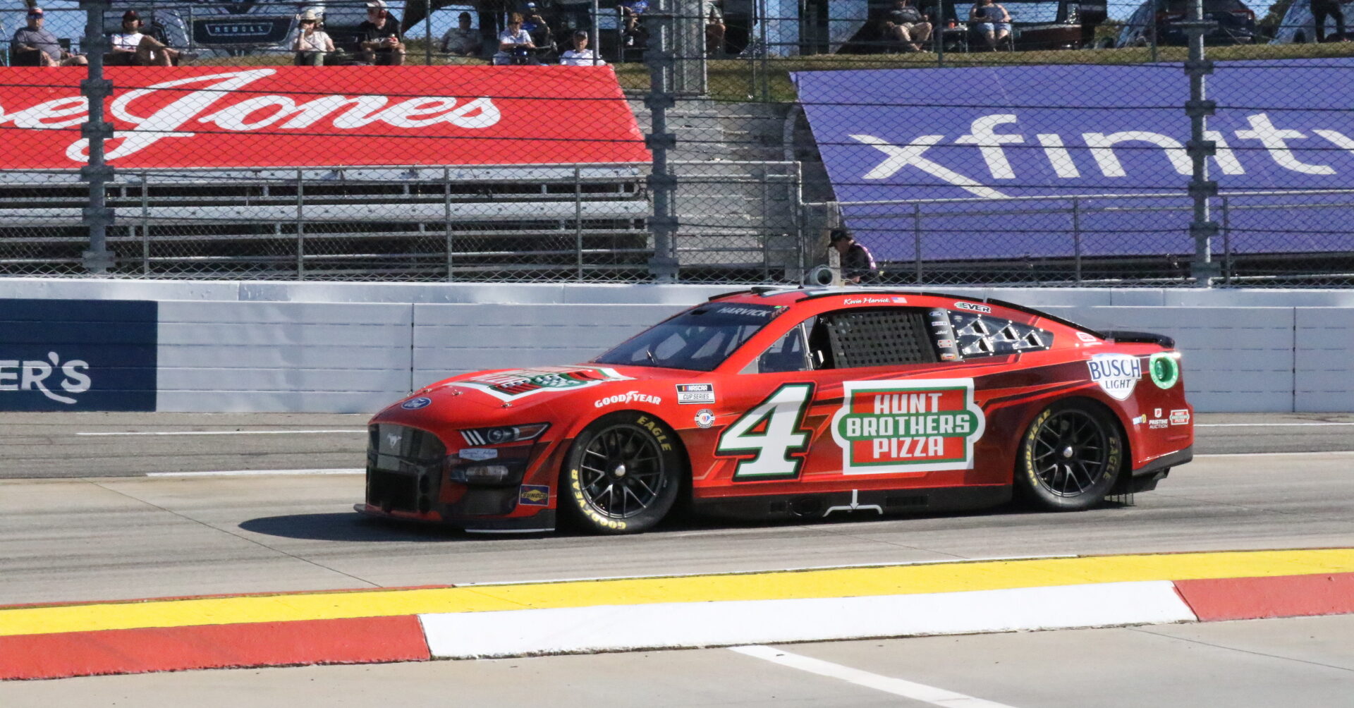 Kevin Harvick driving in his Cup Series Martinsville race, Fall 2023