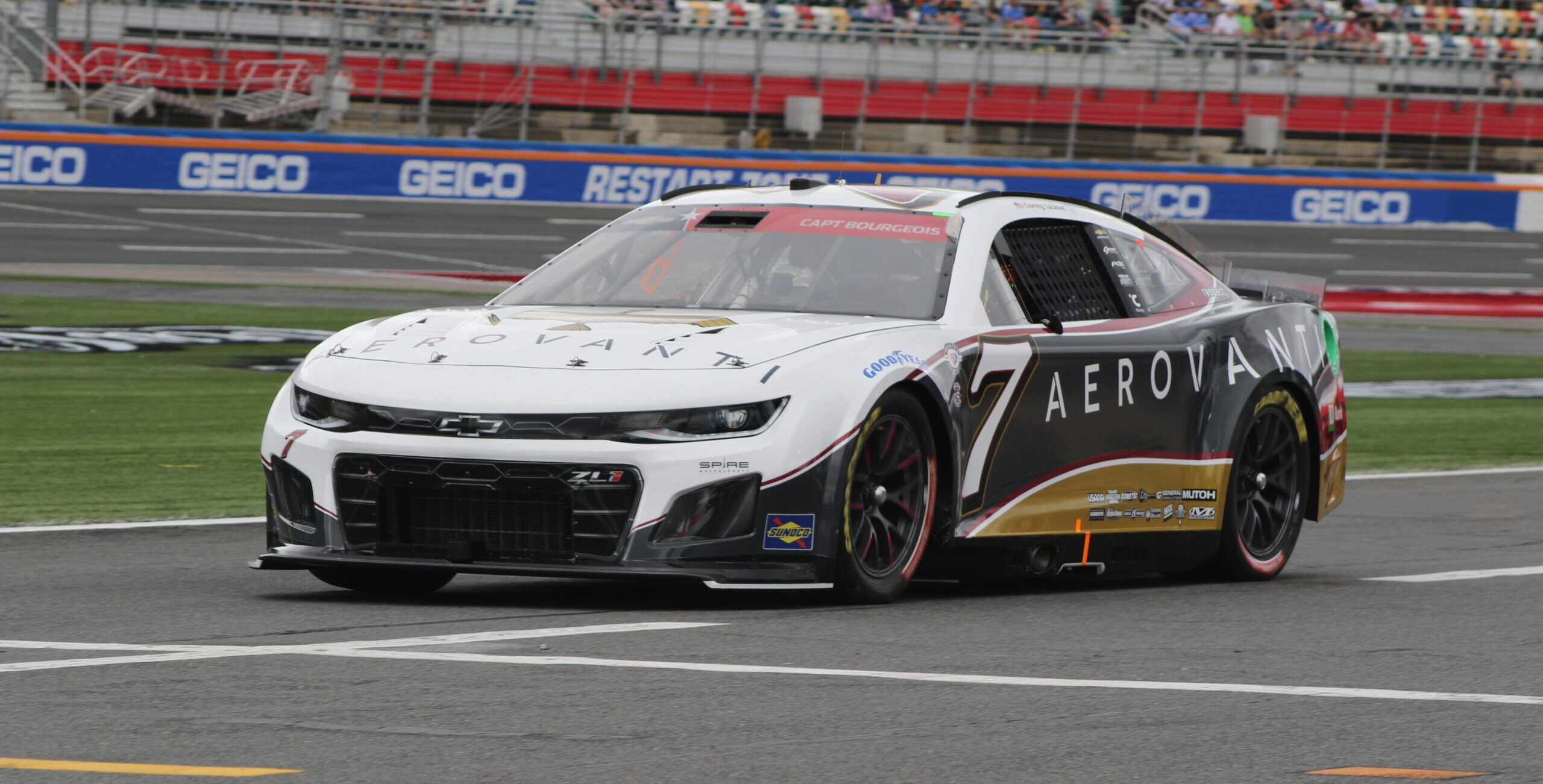 Corey LaJoie driving during the Summer Richmond weekend