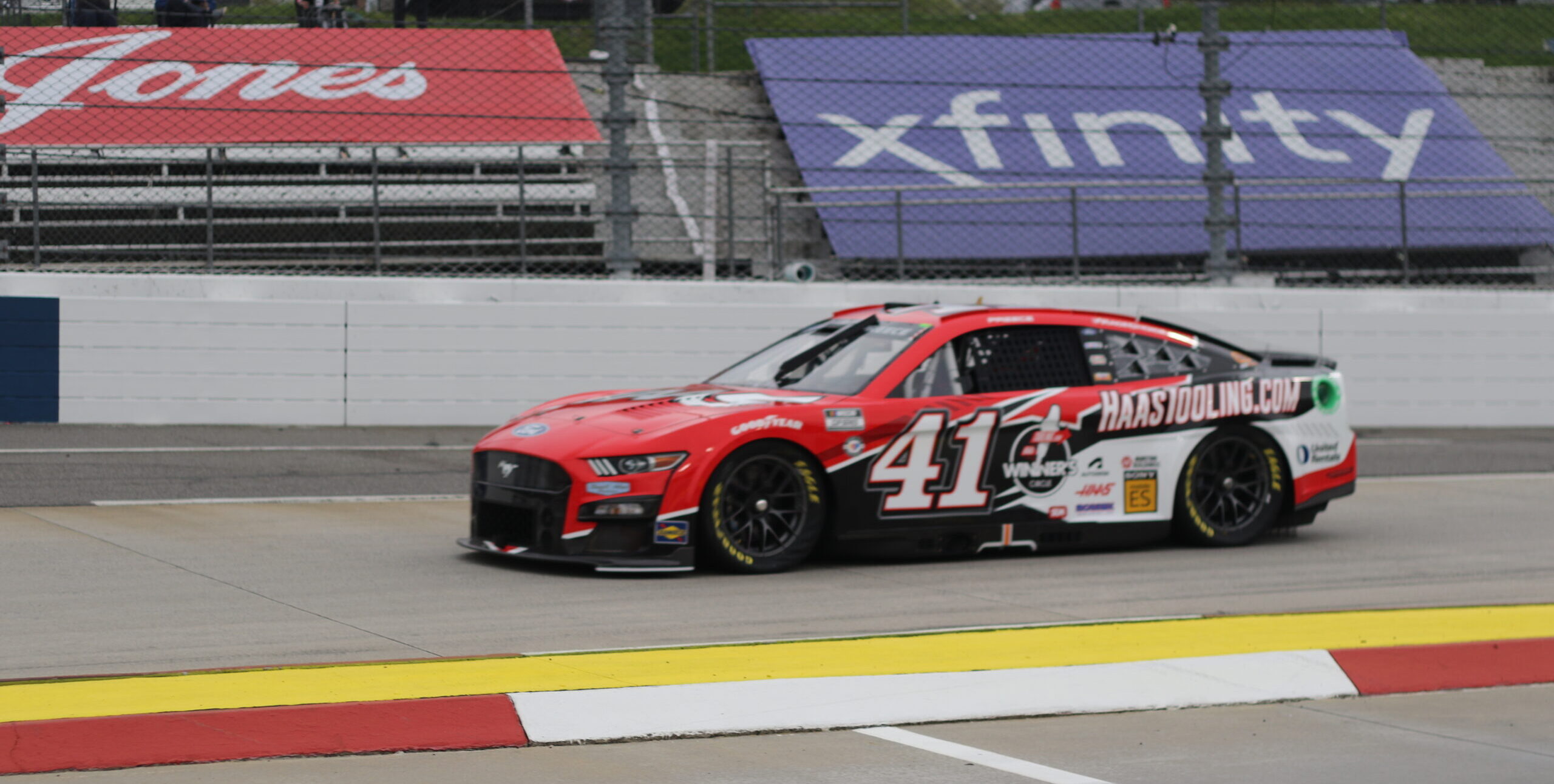 Ryan Preece driving during the 2023 Spring Martinsville weekend 