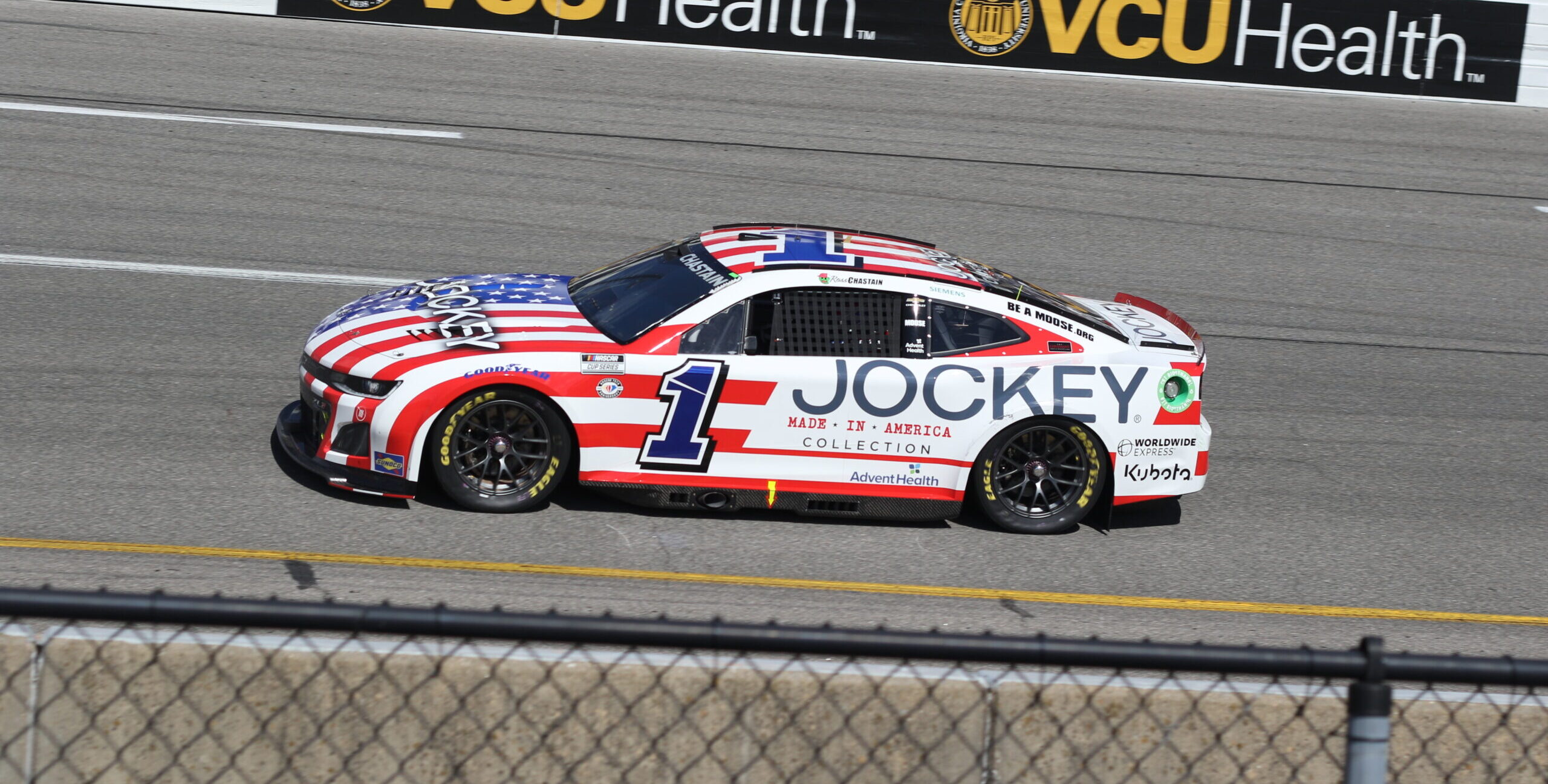 Ross Chastain driver his Jockey 1 car during the 2023 Spring Richmond weekend