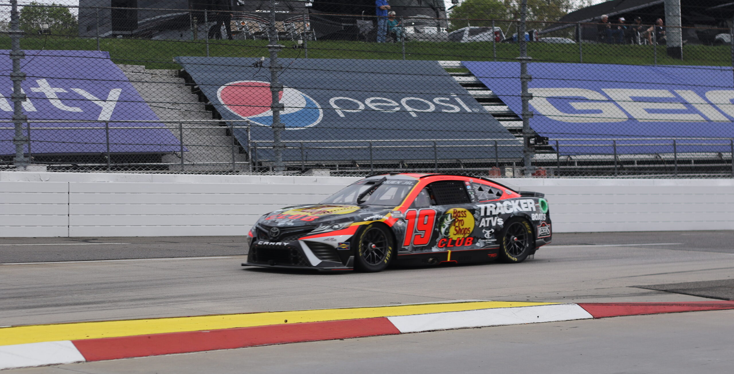 Martin Truex Jr. racing at Martinsville during the 2023 Spring weekend.