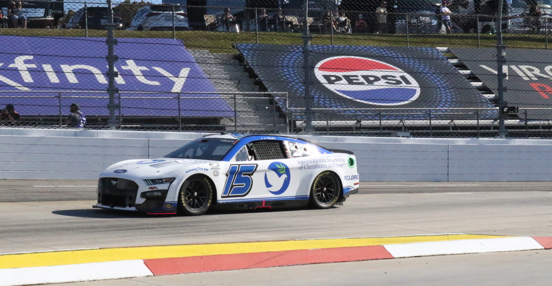 J.J. Yeley driving during the 2023 Fall Martinsville weekend