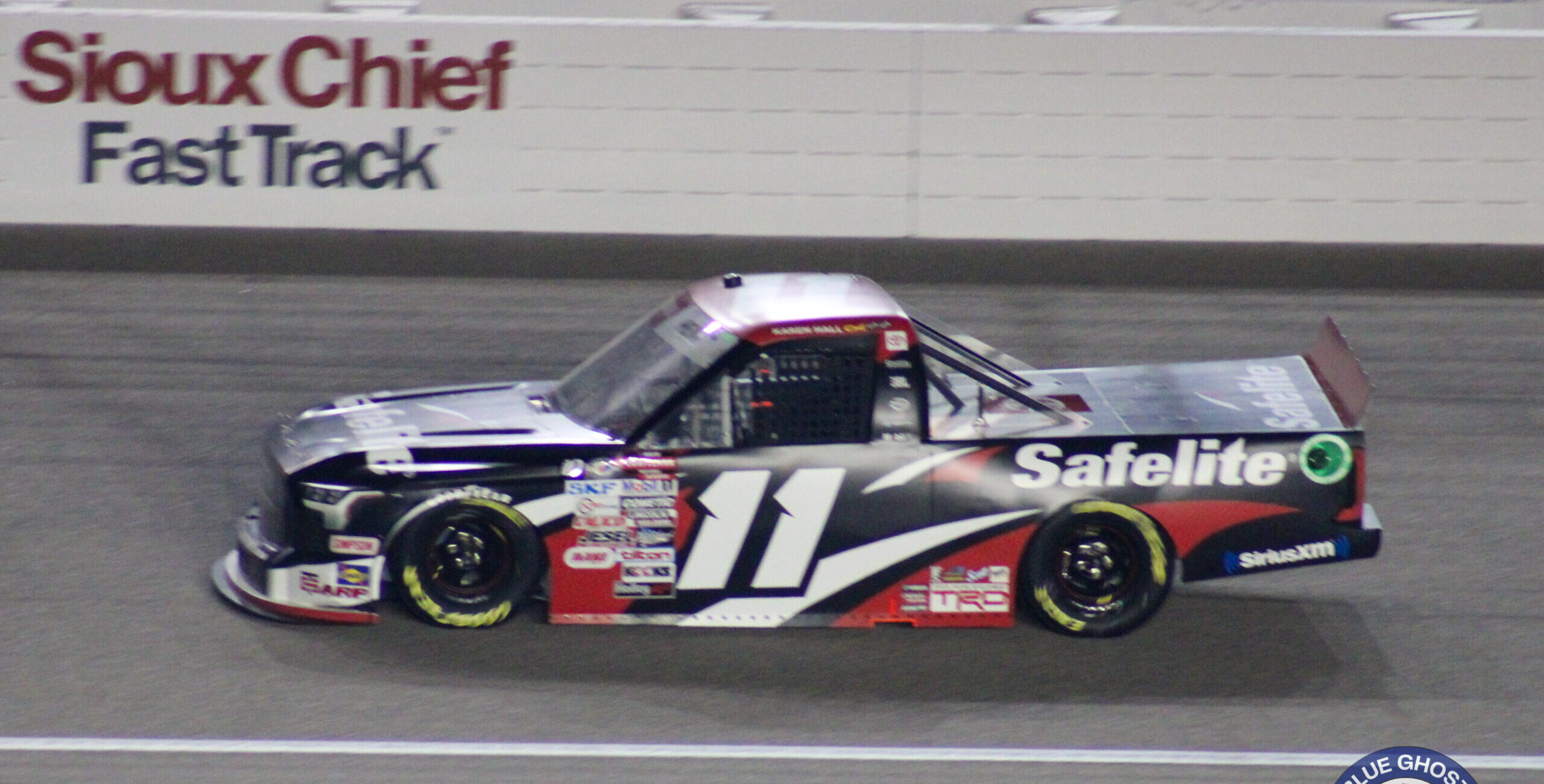 Corey Heim racing during the Fall 2023 Kansas Truck race