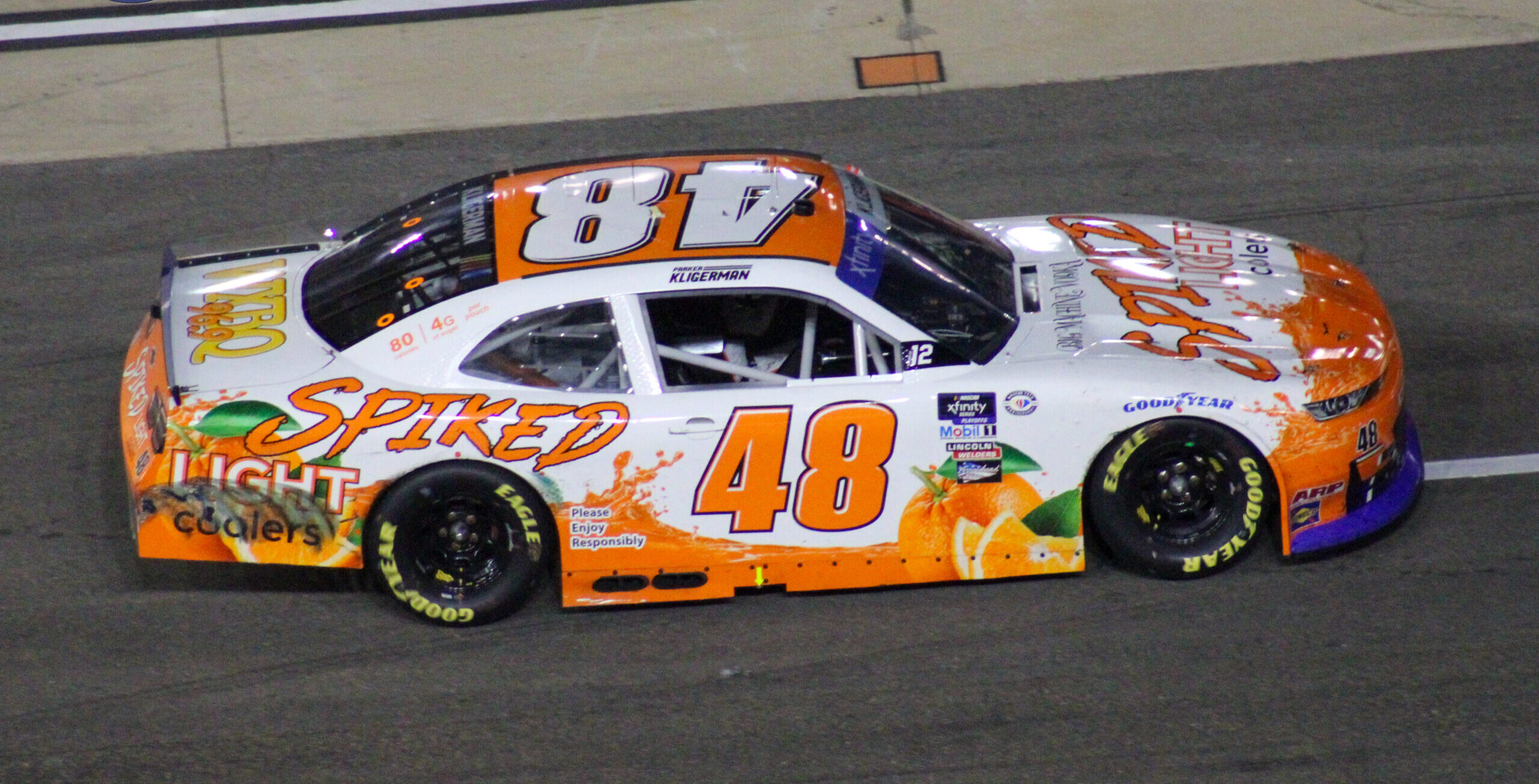 Parker Kligerman's car after the 2023 Xfinity Bristol Night Race