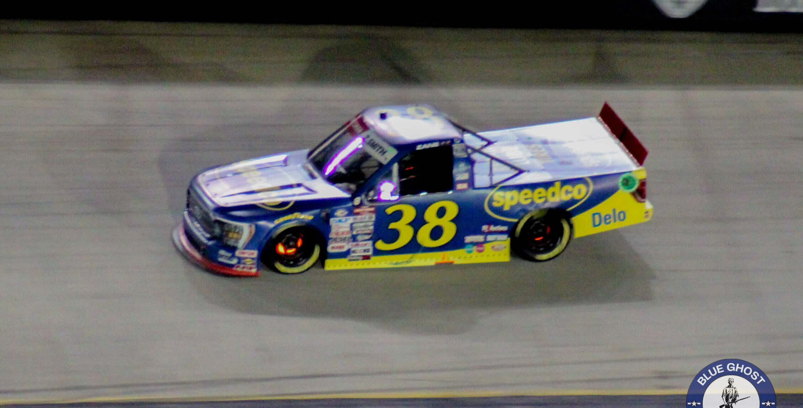Zane Smith during the 2023 Bristol Truck Night Race