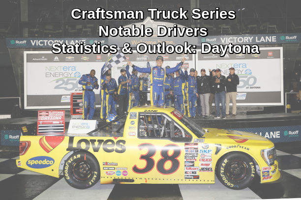 Craftsman Truck Series Notable Drivers Statistics & Outlook: Daytona
