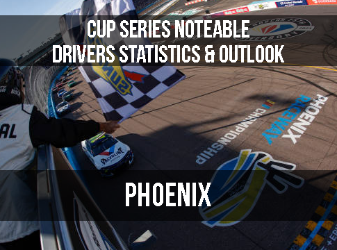 Cup Series Notable Drivers Statistics & Outlook: Phoenix