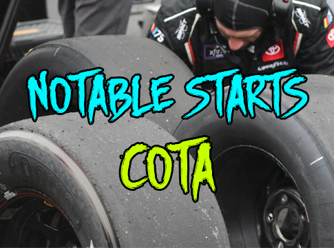 Notable Starts: COTA Weekend