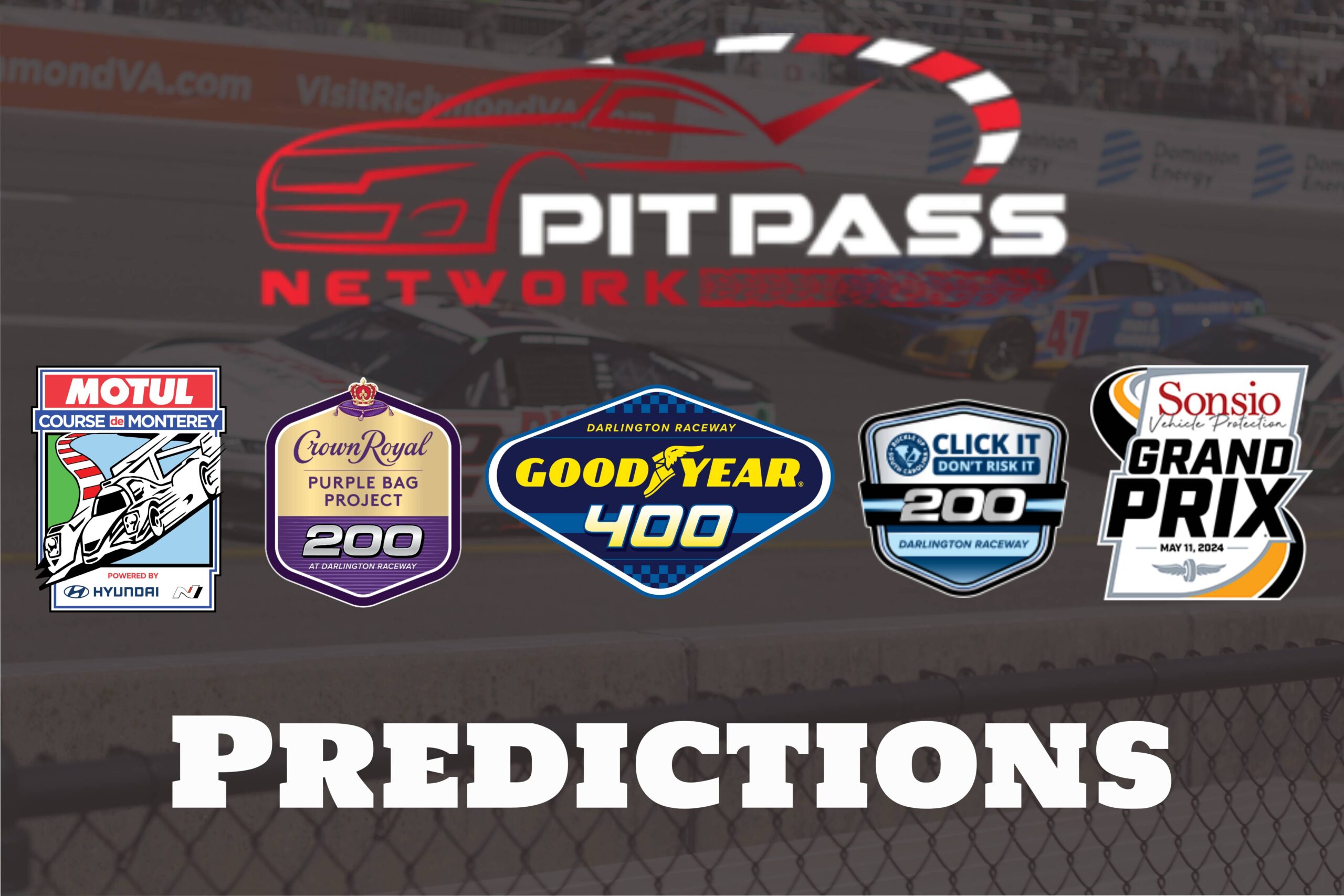 Pit Pass Network Predictions: Darlington, Indy GP, & Laguna
