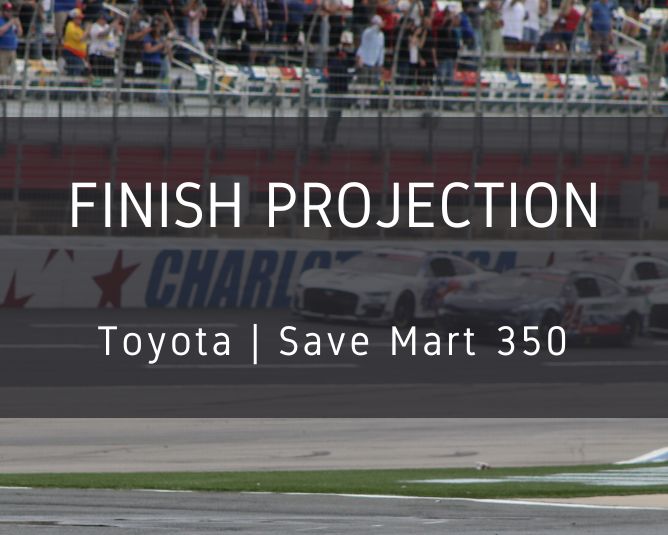 Statistical Cup Race Finish Projection: Sonoma