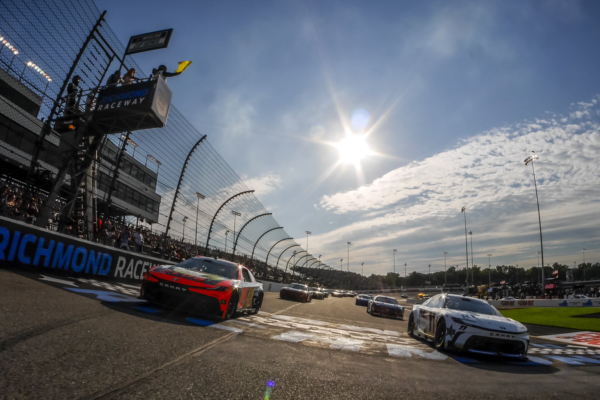 The view from the pace car ahead of the Cook Out 400.