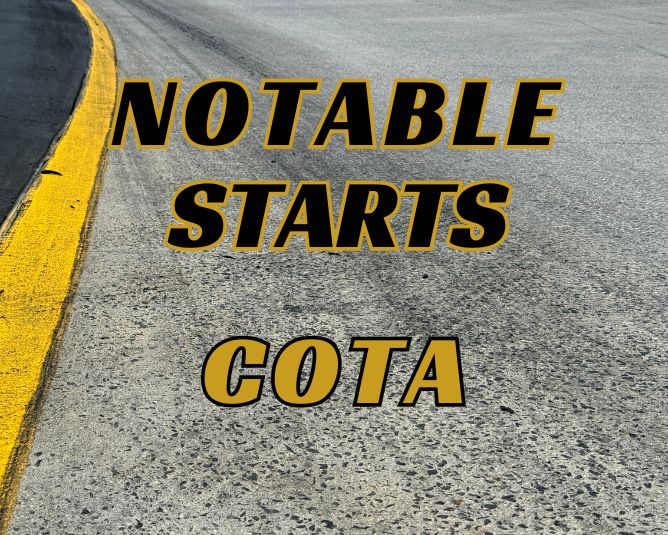 Notable Starts: COTA Weekend