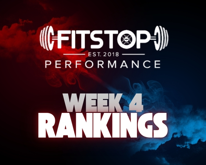 FitStop Performance 2025 Week 4 Power Rankings