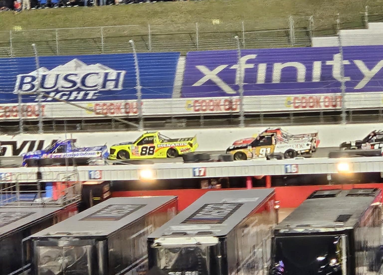 Matt Crafton restarts from the front row in Martinsville.